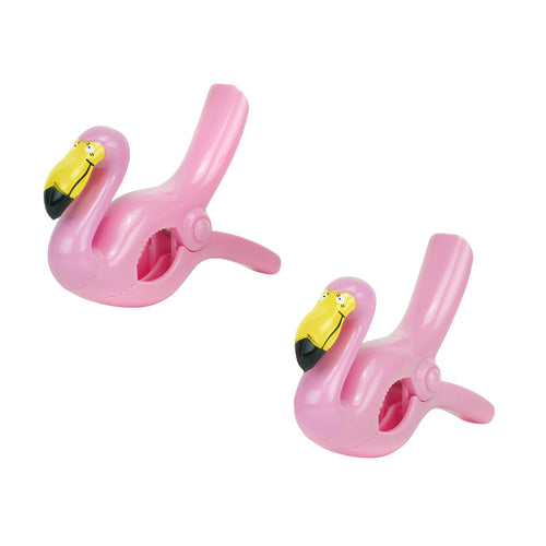 Flamingos Beach Towel Clips