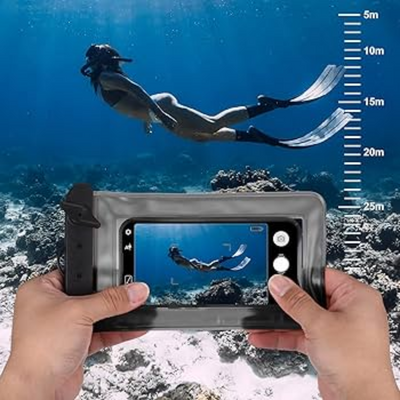 Universal Waterproof Phone Pouch – IP68 Dry Bag for Phones up to 7.5” – Multicolour (Single)