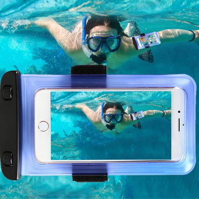 Universal Waterproof Phone Pouch – IP68 Dry Bag for Phones up to 7.5” – Multicolour (Single)