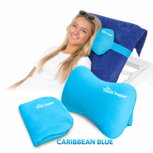 VALUE RANGE Inflatable Towel Trapper and pillow for Beach & Travel