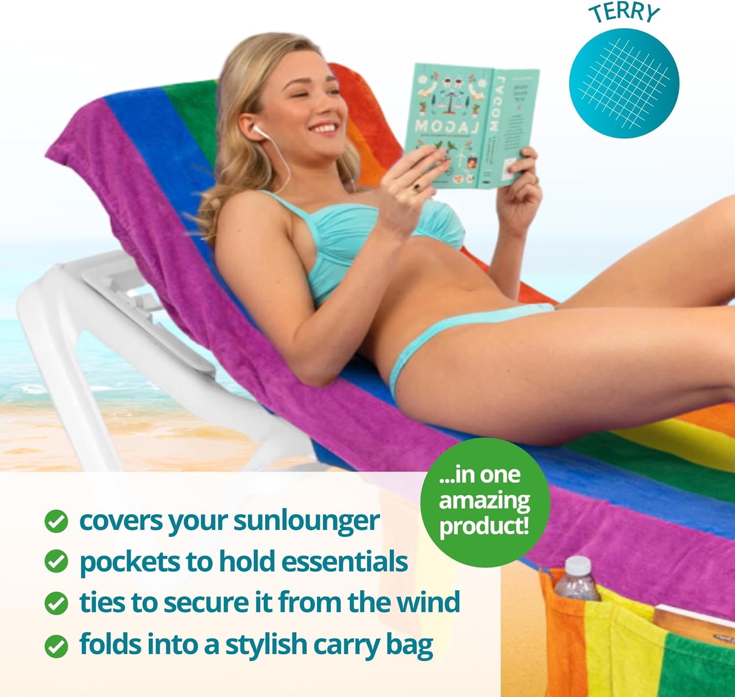 Terry Beach Hooded Towel
