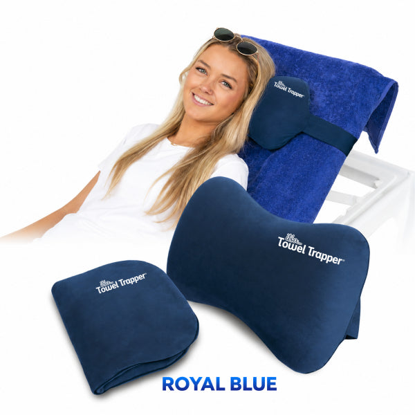 VALUE RANGE Inflatable Towel Trapper and pillow for Beach & Travel