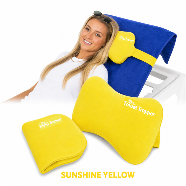 VALUE RANGE Inflatable Towel Trapper and pillow for Beach & Travel