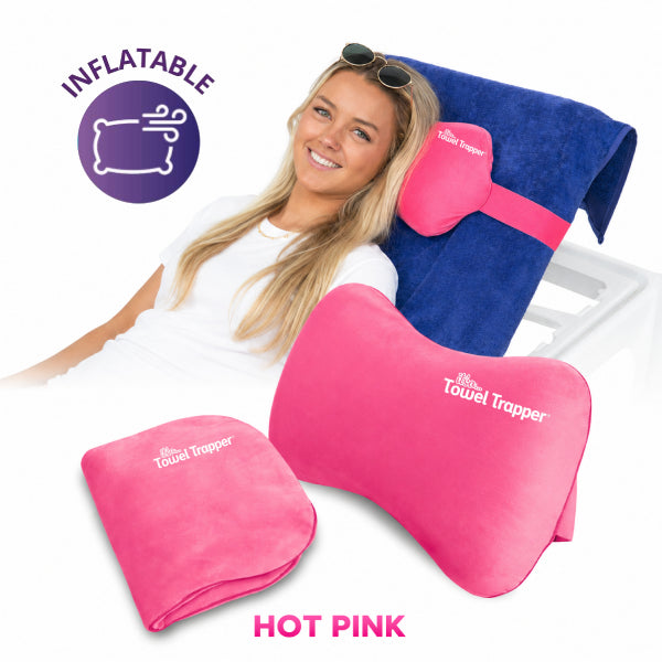 VALUE RANGE Inflatable Towel Trapper and pillow for Beach & Travel